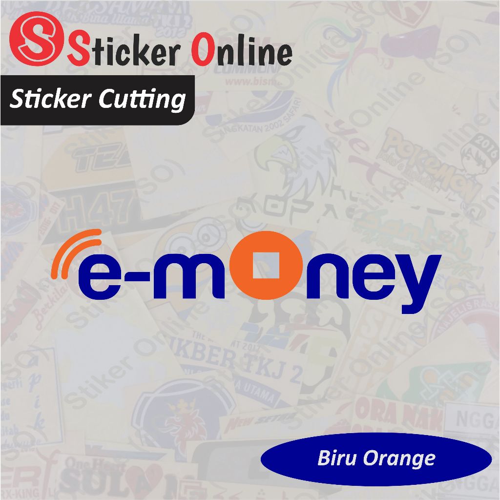 E-Money Logo Sticker | Mandiri Motor Car e-money Cutting Sticker ...