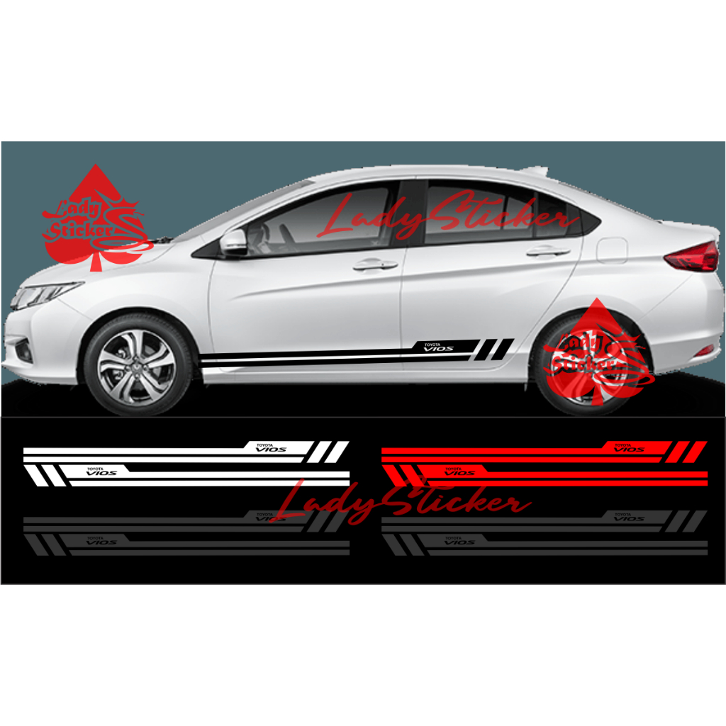 Cutting vios car stickers, toyota vios car stickers | Shopee Philippines