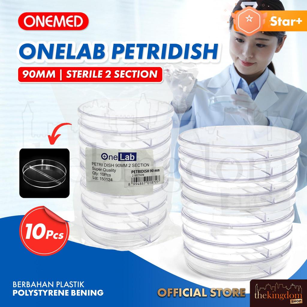 Onemed Onelab Petridish PS 90mm Sterile 2 Section /10 Petri Dish ...