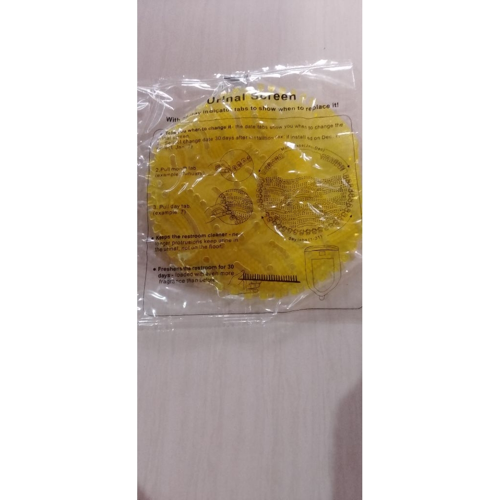Urinal sckrin men's toilet freshener (Lemon yellow) | Shopee Philippines