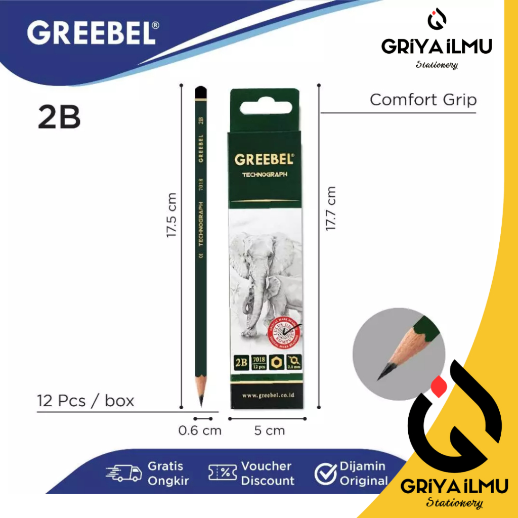 GREEBEL Technograph 2B 7018 Pencil (023036) | Shopee Philippines
