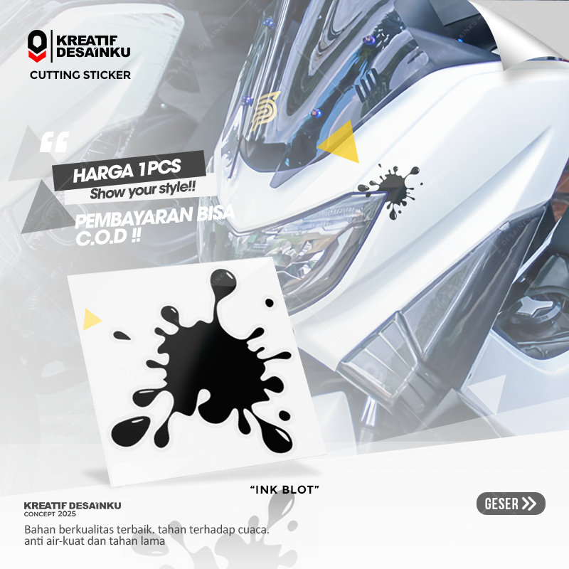 Cutting Sticker Ink Blot Unique Splash Ink Sticker Motorcycle Car ...