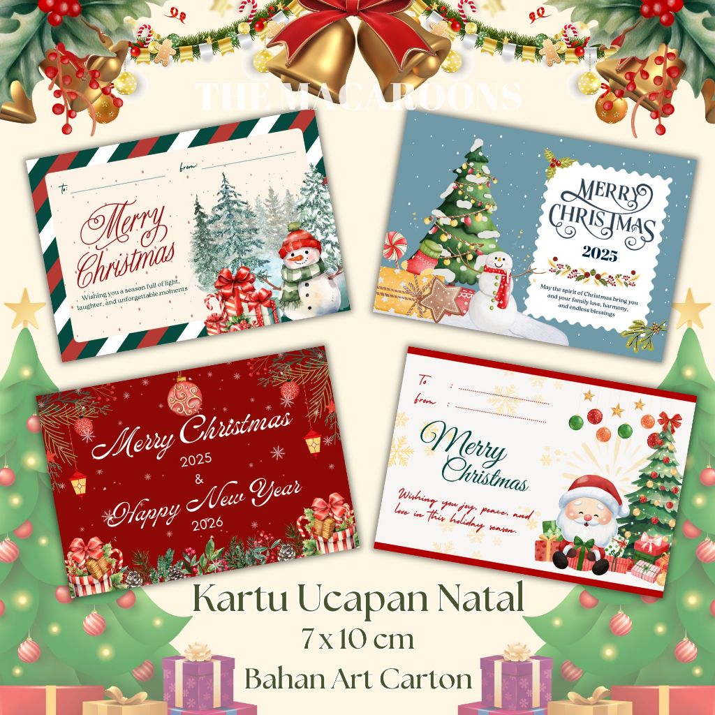 Christmas Greeting Cards Christmas Card Hampers Gift Parcels | Shopee ...