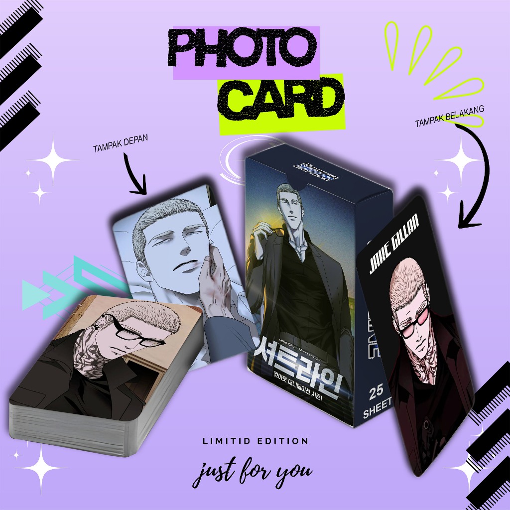 JAKE GILLAN MANHWA SHUTLINE PREMIUM PHOTOCARD SET 25 SHEETS FREE