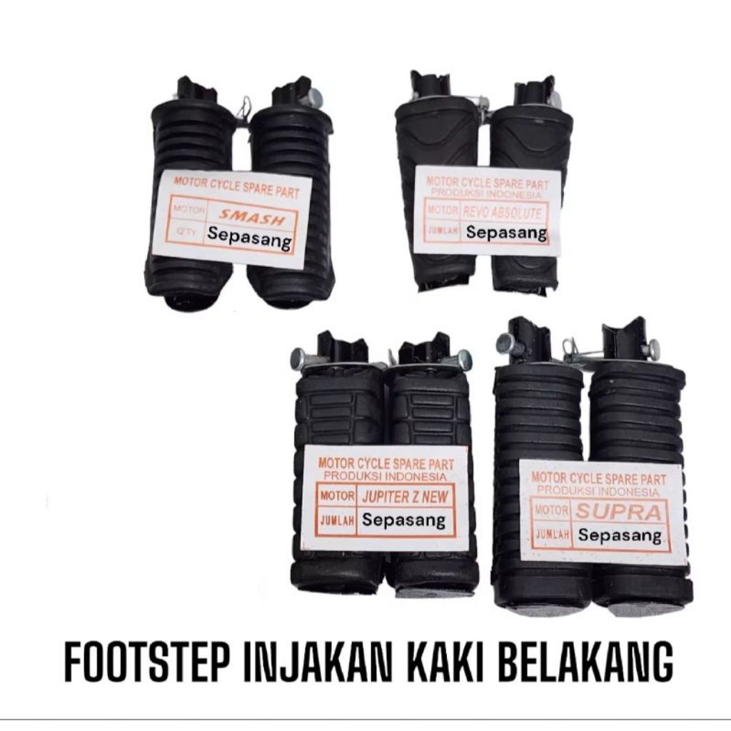 STEP POSTEP BUSTEP FOOTSTEP REAR RUBBER REVO JUPITER VEGA KARISMA SUPRA ...