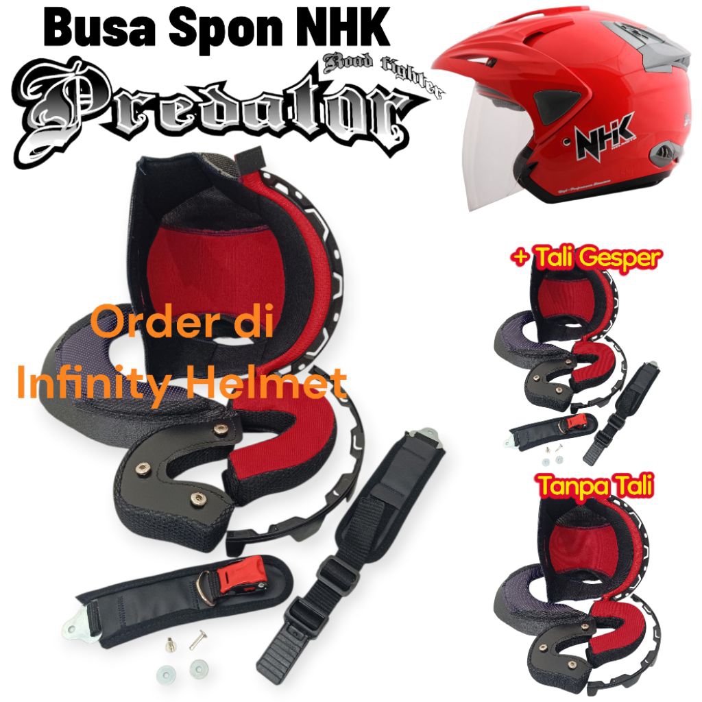 NHK PREDATOR HELMET INNER SPOM FOAM 1 PREDATOR VISOR 2 IRON BUTTON ...