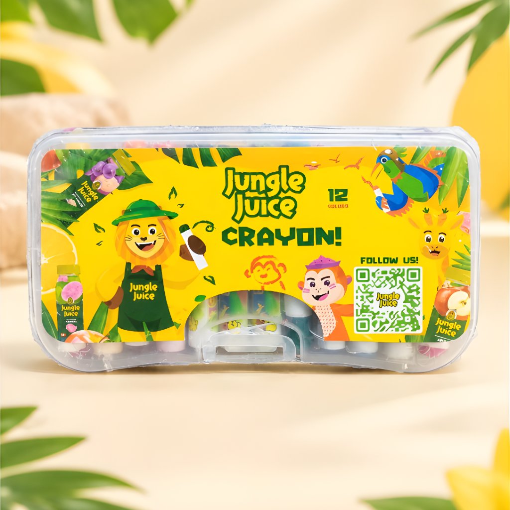 Jungle Juice Crayon 12 Colors - Premium Children's Coloring Oil Pastel ...