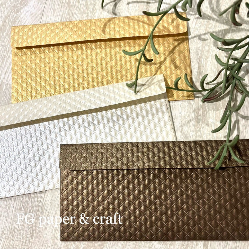 6pcs Embossed Diamond Long Money Envelopes by fgpaper | Shopee Philippines