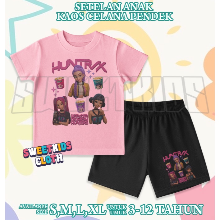 Huntrix Kpop Demon Hunters Rameyon Kids T-Shirt Set / Kpop Demon ...