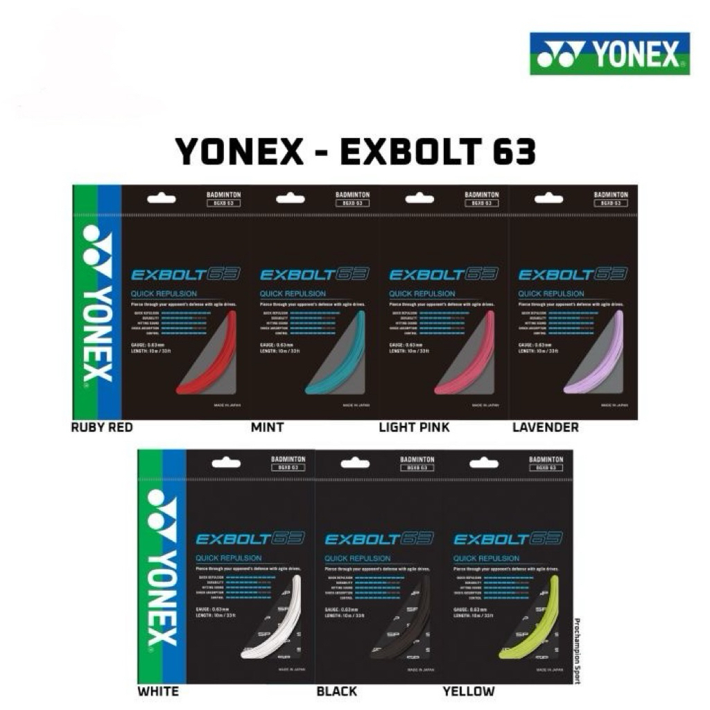 Yonex Exbolt 63 Badminton Strings + Installation | Shopee Philippines