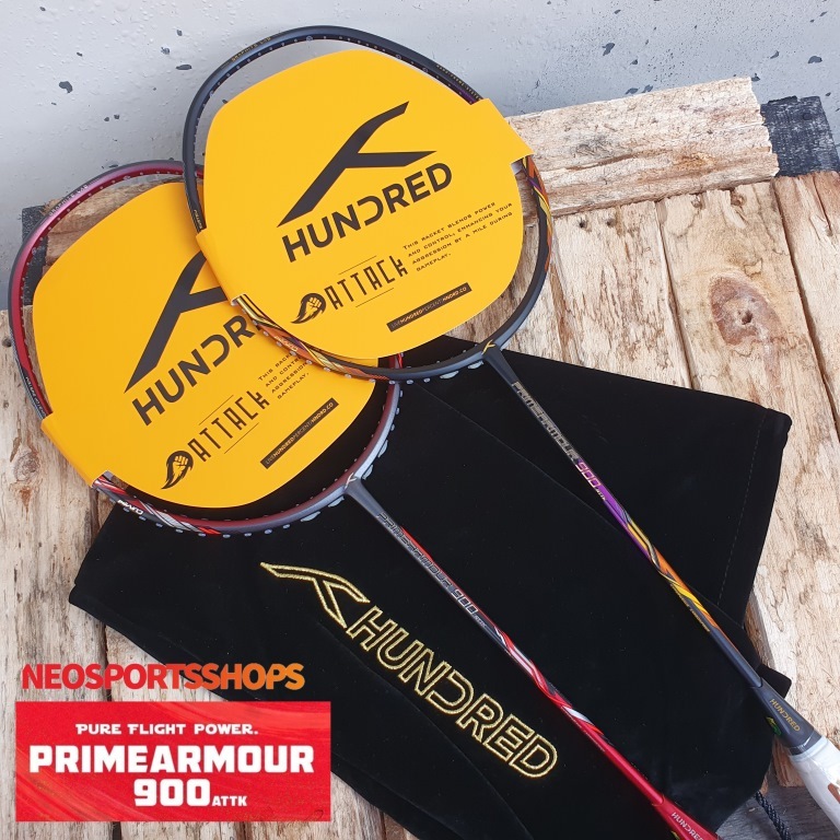 Hundred HNDRD Badminton Racket Original Armour 900 ATTKPrime | Shopee ...