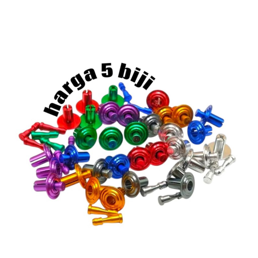5 pcs colored rivet body bolts for automatic motorbikes colored body ...