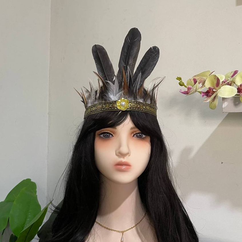 Ethnic Dayak Feather Crown Headband for Children & Adults - Carnival ...