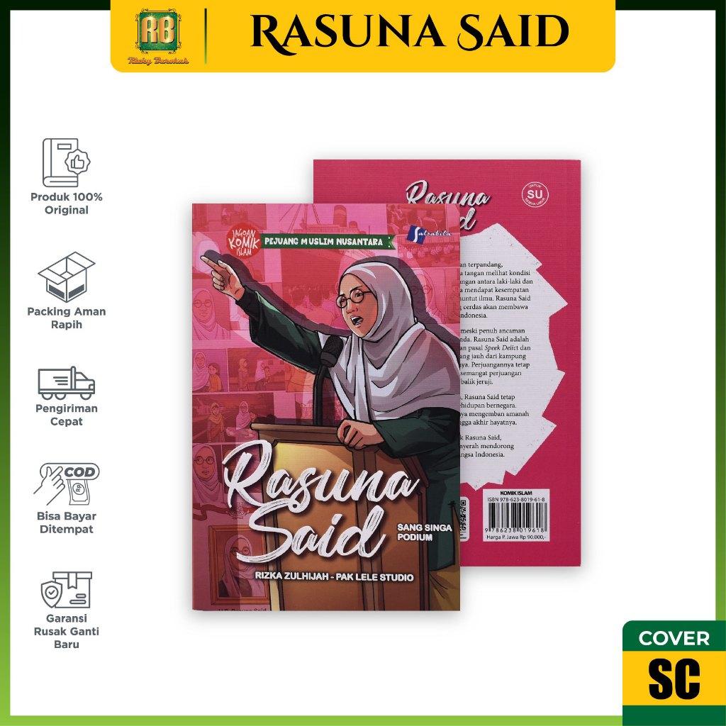 Rasuna Said the Lion Comic Educational Islamic National Hero Figures ...
