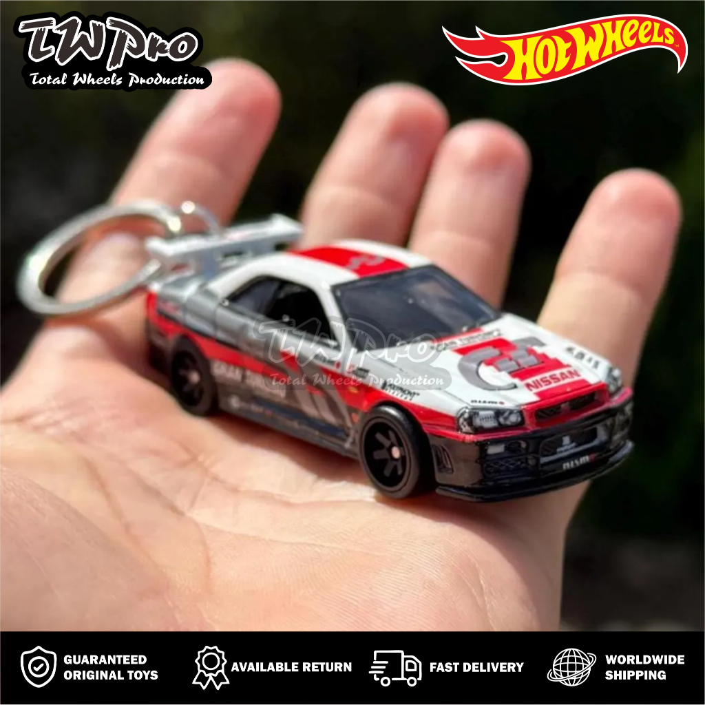 GANTUNGAN HOT WHEELS PREMIUM KEYCHAIN Gran Turismo Nissan GTR R34 ...