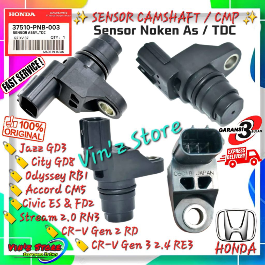 ORIGINAL CAMSHAFT SENSOR / NOKEN AS / CMP / TDC JAZZ GD3, CITY GD8, CRV ...