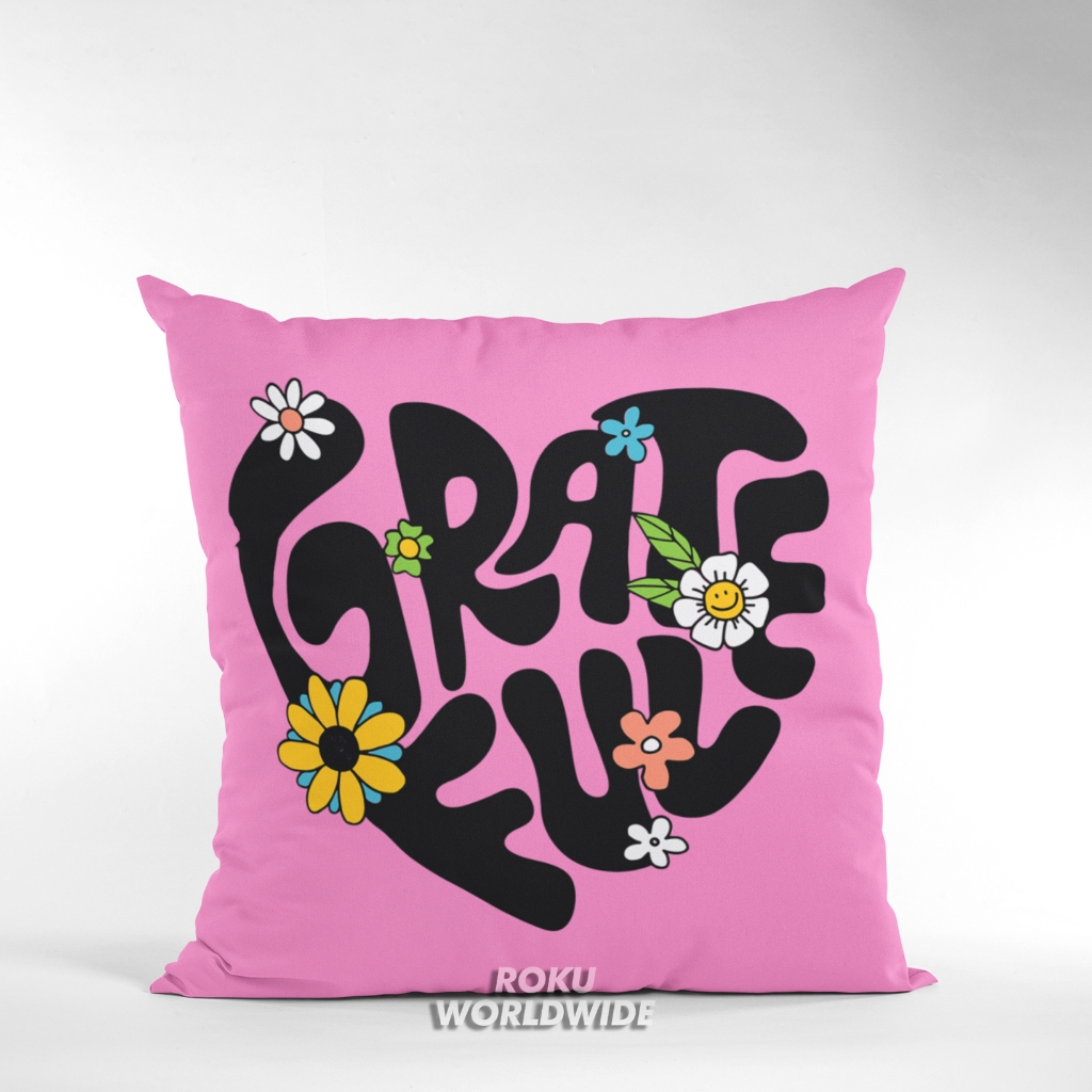 Roku Worldwide Aesthetic Sofa Cushion Character Typography Room ...