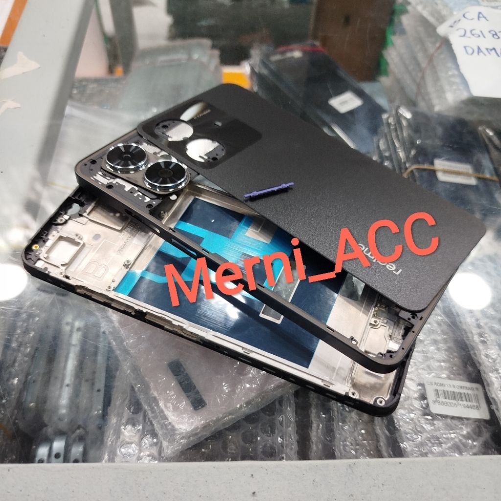 Cessing hausing fullset Frame Lcd Realme Note 60X Backdor + Bazzel ...