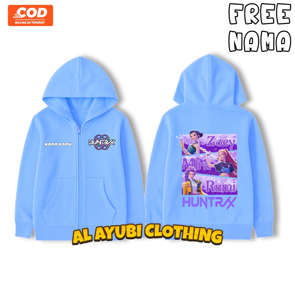 Huntrix Demon Hunter Kids Zipper Jacket / Kpop Demon Hunter Kids Zipper ...