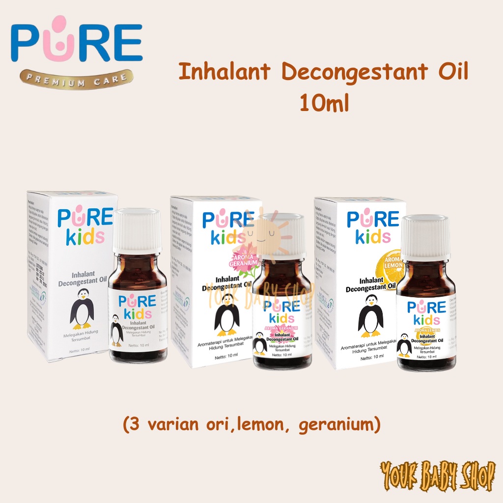 Pure Kids Inhalant Decongestant Oil 10mL | Baby Cold Medicine Care ...