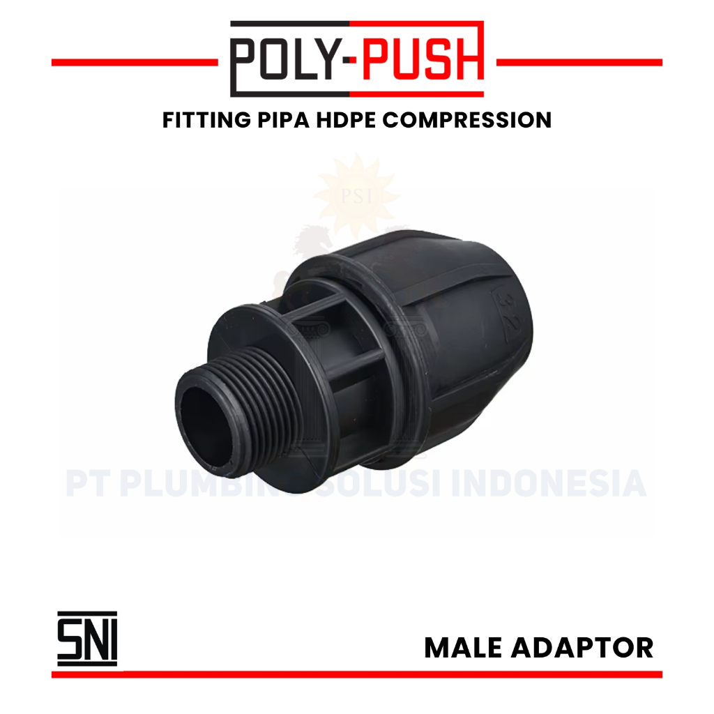 Poly Push Male Thread Adapter 25 mm x 1 Inch External Thread Socket ...