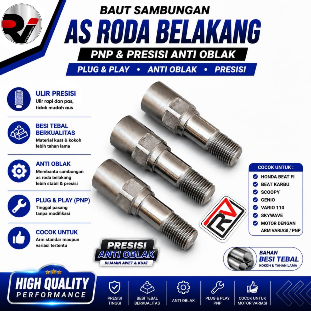 Rear Axle Connection Bolt PNP BEAT FI Carburetor Scoopy Genio Vario 110 ...