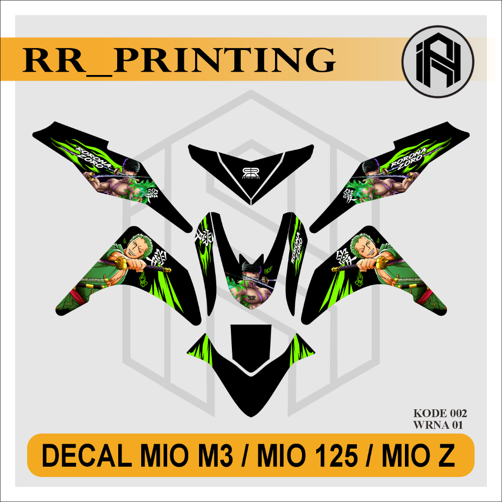 FULL BODY DECAL STICKER MIO 125 MIO M3/ NEWEST COOL ONE PIECE ZORO ...