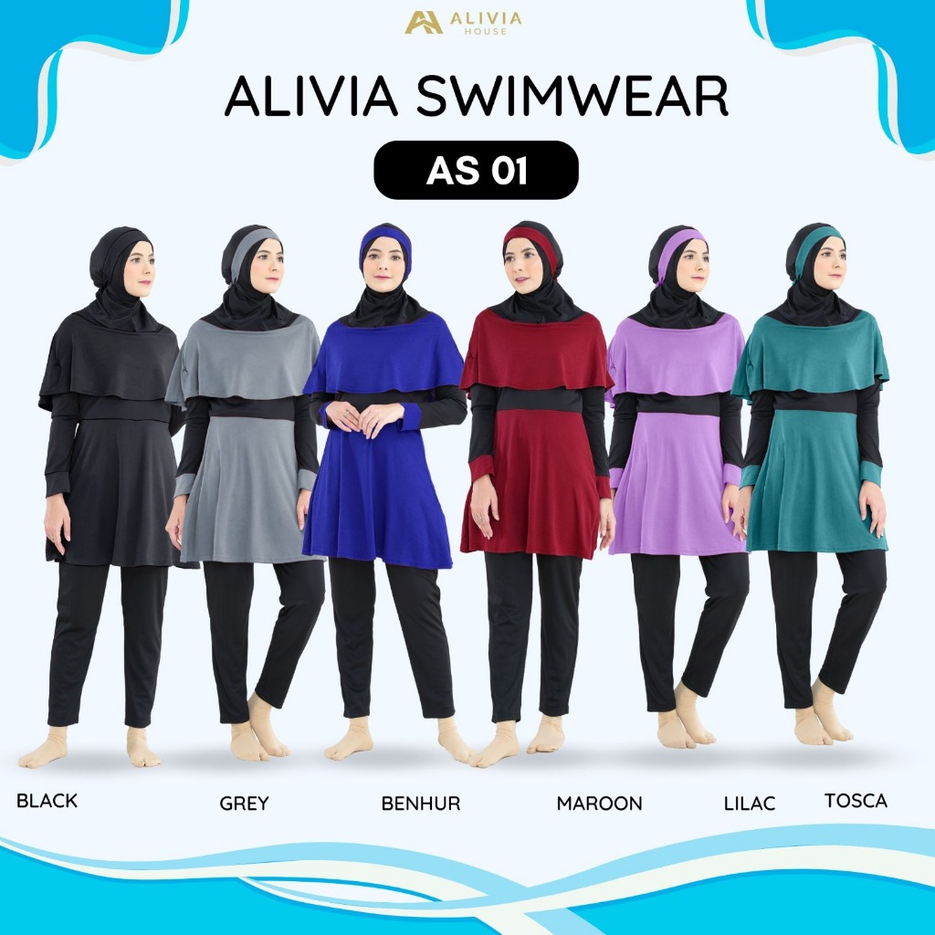 Alivia House - Alivia Swimwear AS01 - muslim swimwear for adult women ...