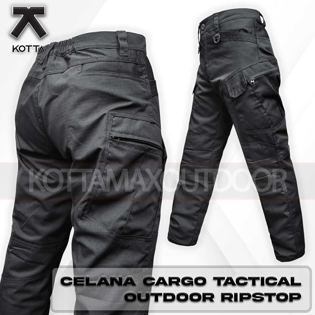 Men's Tactical PDL Pants Orange Black Field Polri Satpam Brimob Police ...