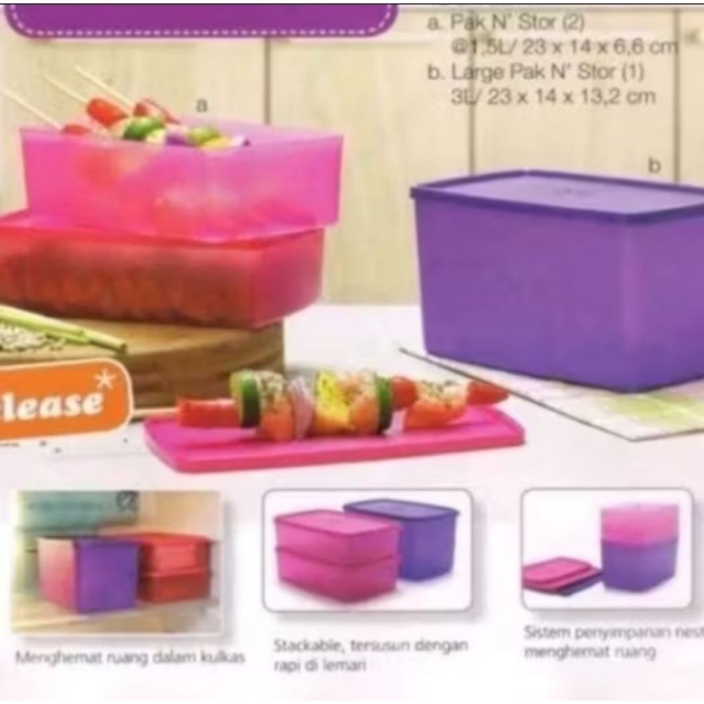 Tupperware Pak n store set (3 pcs) | Shopee Philippines