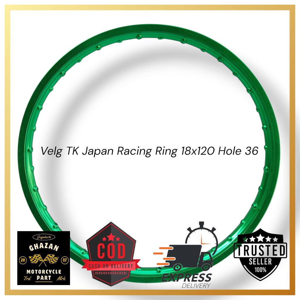 HIJAU TK Japan Racing Rims Ring 18x120 Hole 36 Original Green Color Not ...