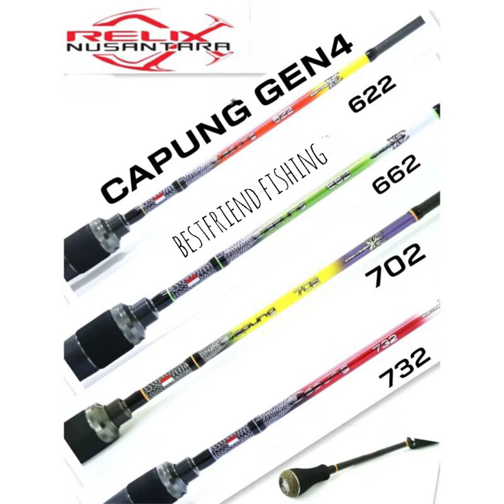 Relix Nusantara CAPUNG GEN 4 Spinning Rod 622/662/702/732/762 | Shopee ...