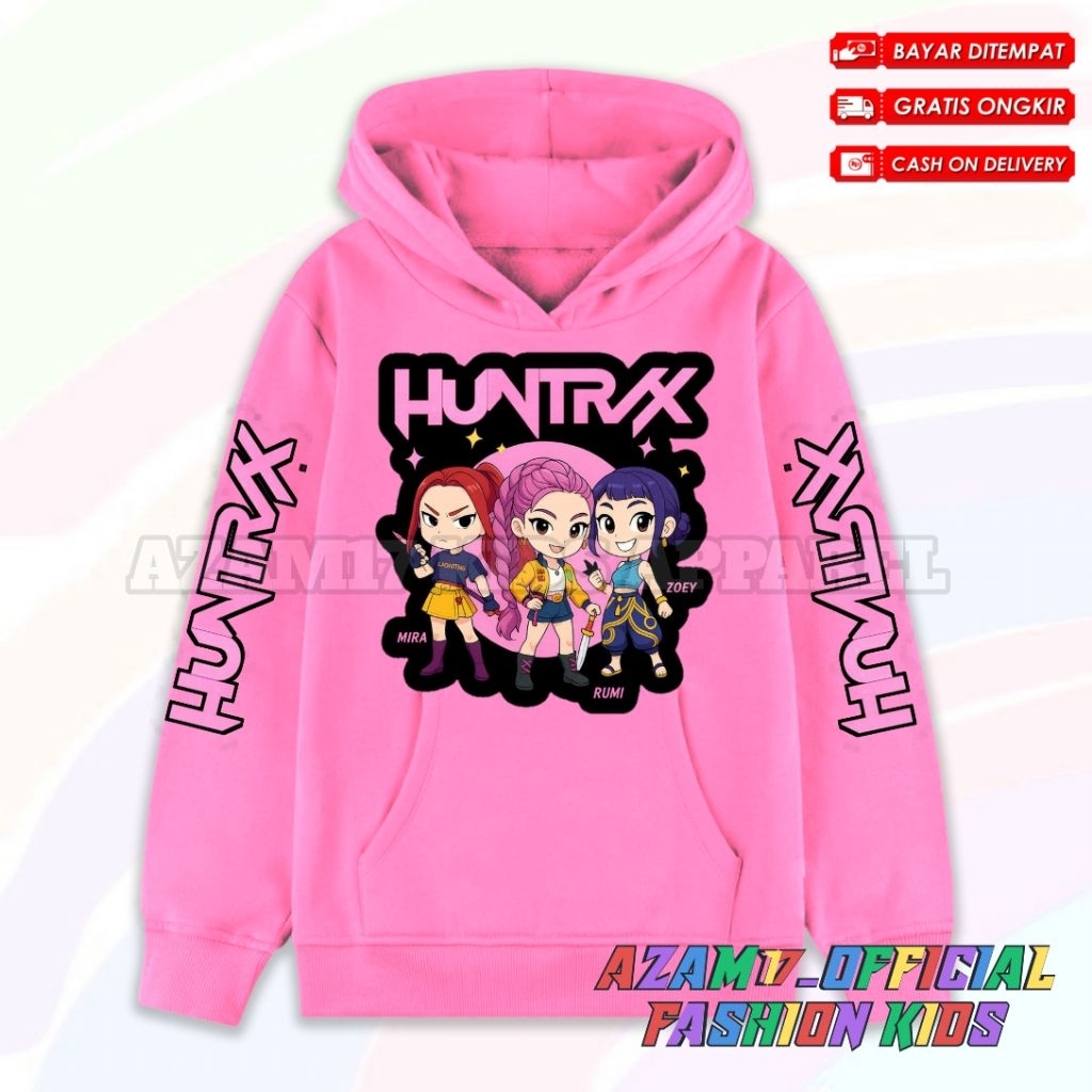Huntrix KPop Demon Hunters Kids Hoodie Jacket Free Name KPop Demon ...