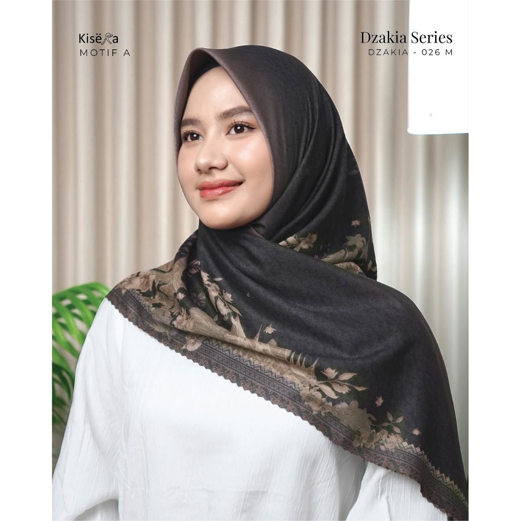 Kisera Dzakia Series 026 Square Hijab Motif 1 Hijab 4 Colors Square ...