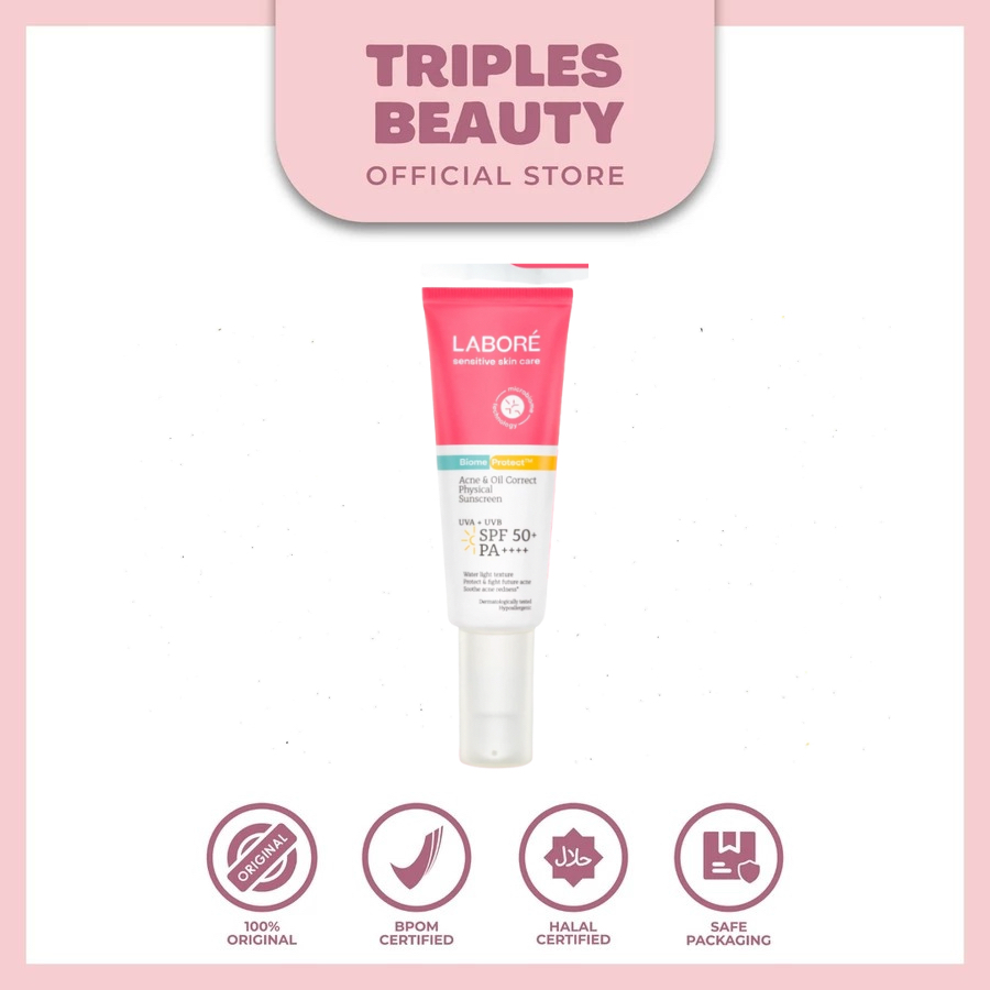 LABORE - Acne Oil Correct Physical Sunscreen SPF50 PA 40ml | Shopee ...