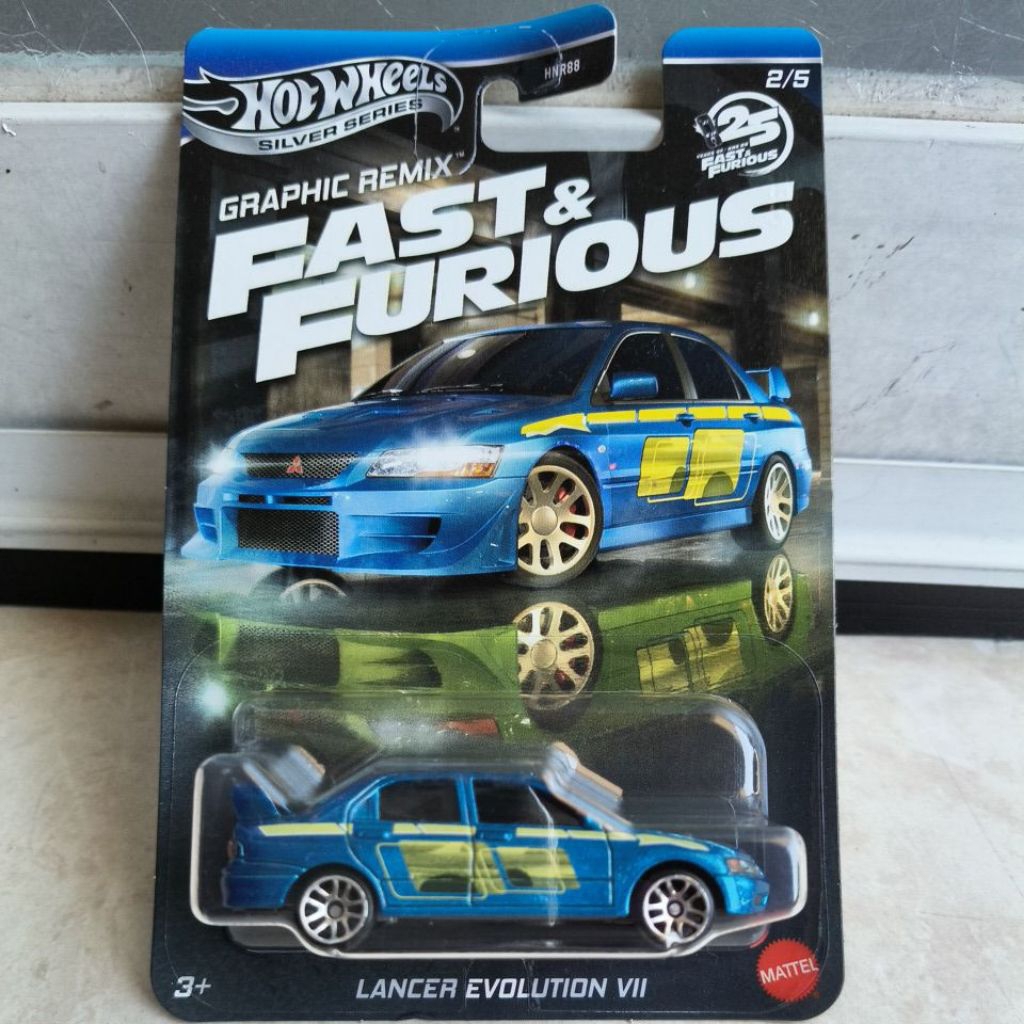 Hotwheels Silver Series Graphix Remix Fast Furious Lancer Evolution VII ...