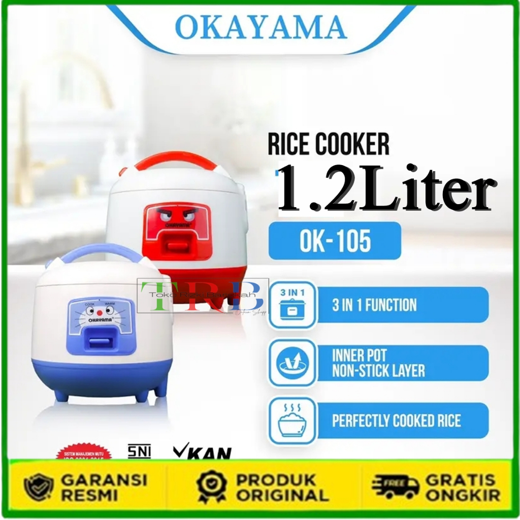Rice Cooker Okayama 1.8 Liter Magic Com 1.8 liter 3in1 Rice Cooker ...