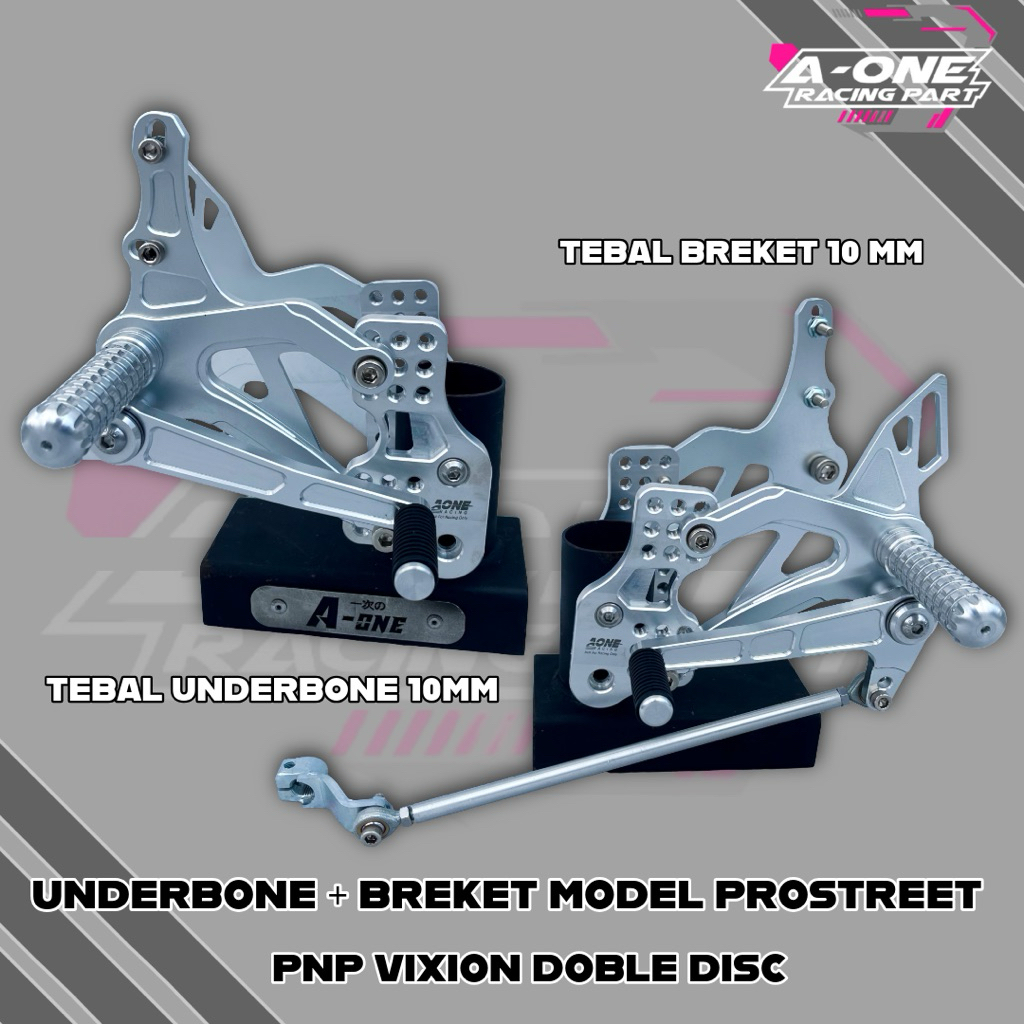 Original A-One Vixion Doubledisc Underbone Footstep (Free Sticker ...