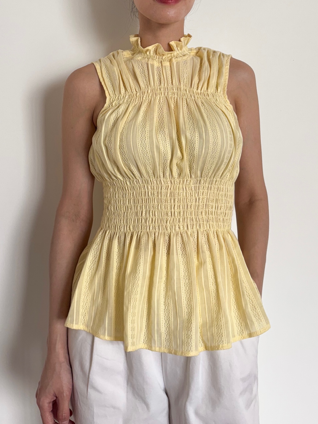 Étome - Butter Smocked Sleeveless Top | Shopee Philippines