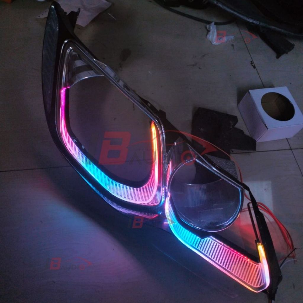 Slim Acrylic Frame RGB LED Light Variation App DRL Lazy Running Front ...