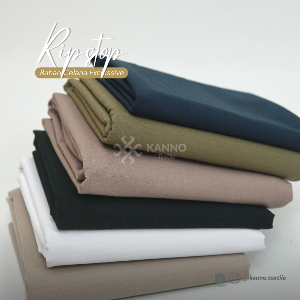 Plain Ribstop Cargo Pants Fabric Premium Ribstok/ Black Navy Army ...