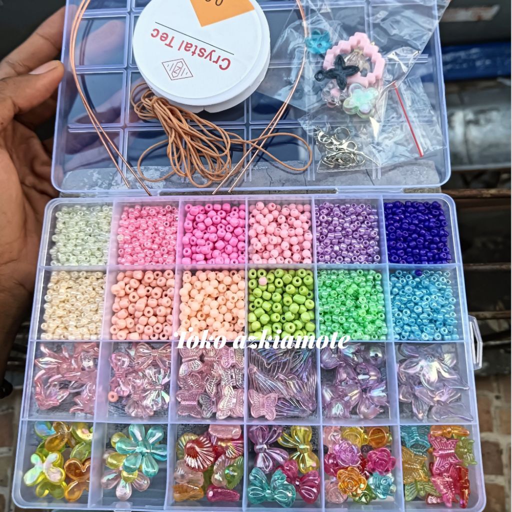 Complete Sand Bead Bracelet Set 1 Box - DIY Craft Kit Aesthetic Bead ...