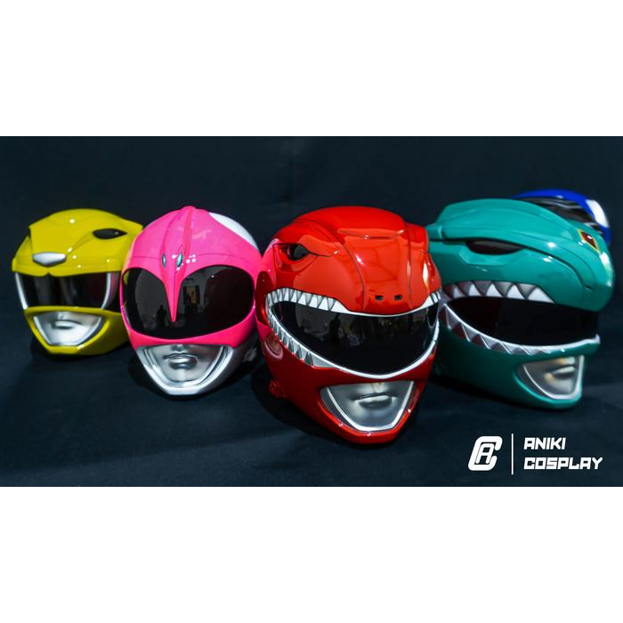 MERAH Power Rangers Helmet Mighty Morphins MMPR Aniki Cosplay - Red ...