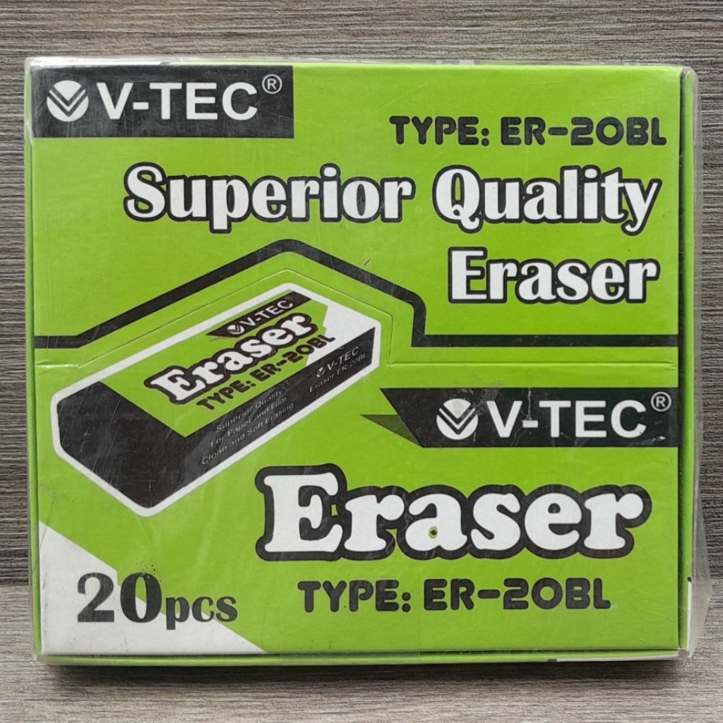 Eraser | Eraser V-tech 1 box contains 20 pcs (ER-20BL) | Shopee Philippines
