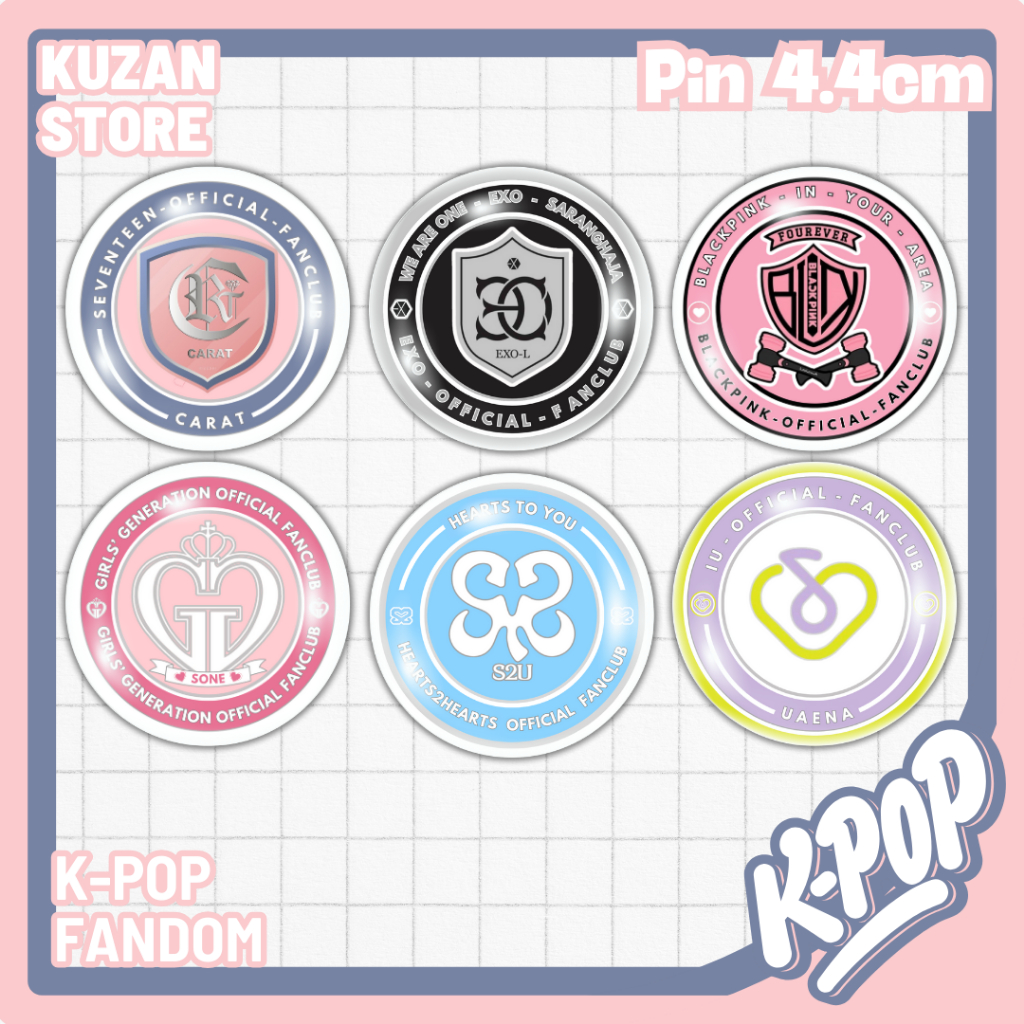 KPOP Fandom Logo Pin 4.4 cm Badge Pin/ Pin Button/ Pin Pin Pin/ Press ...