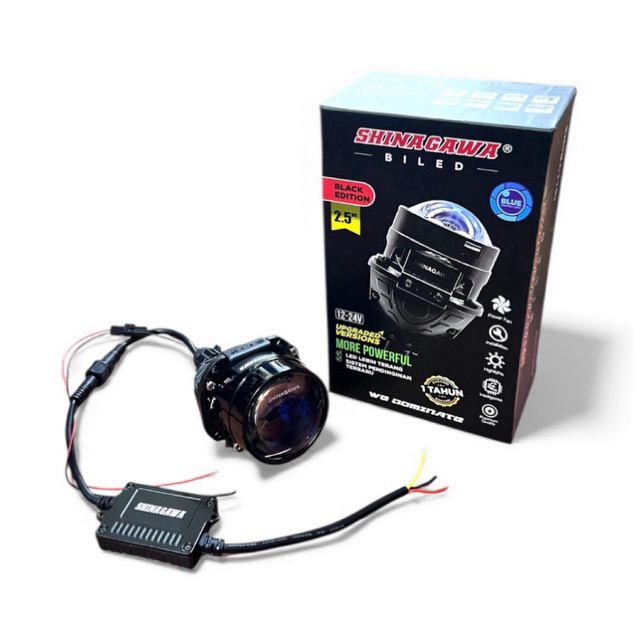 SHINAGAWA BI LED PROJECTOR BLUE LENS BLACK EDITION 85W 2.5+3INCH WITH ...