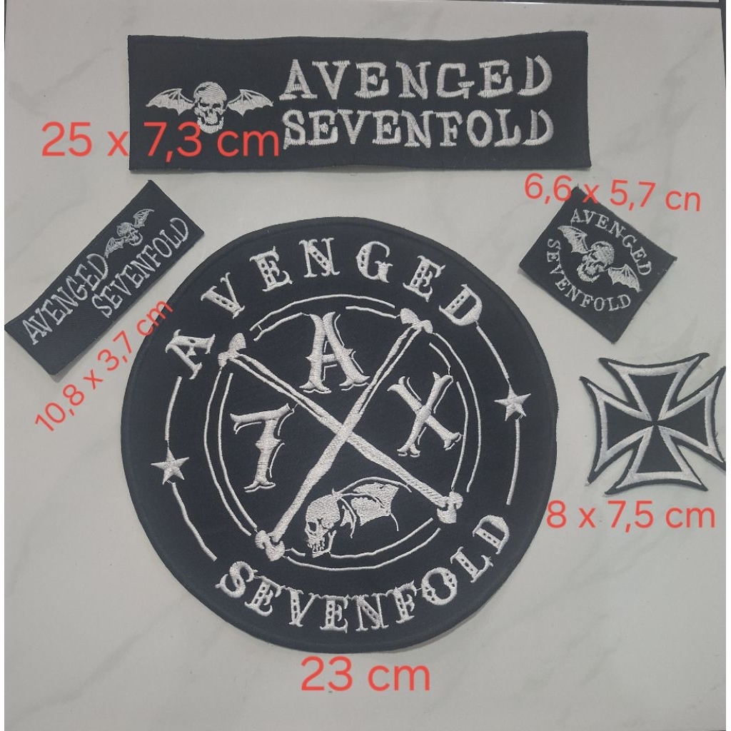 Embroidered backpatch set avenged sevenfold clothes patch | Shopee ...