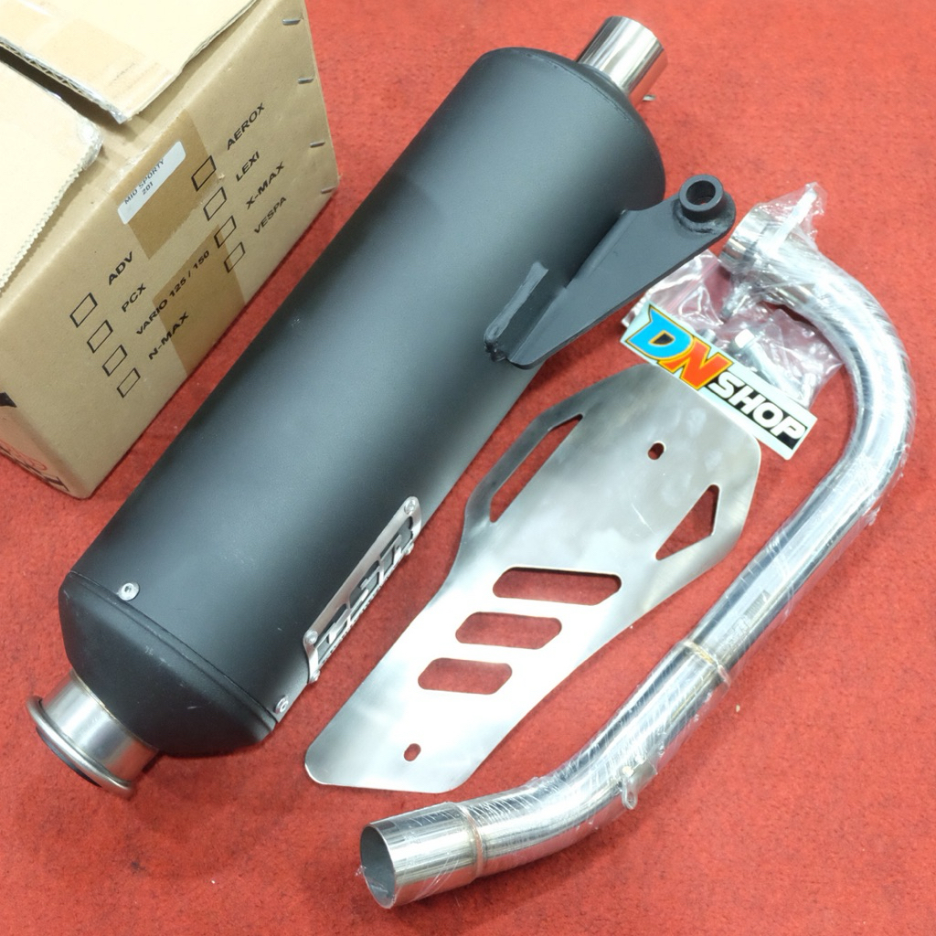 Csr standard racing exhaust with stainless steel shield for mio fino ...