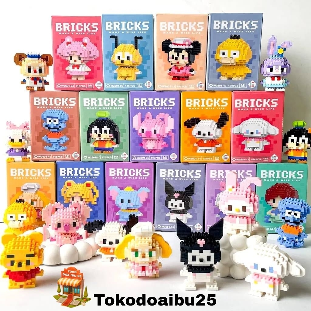 Mini Cartoon Building Blocks Bricks Nano Block Model Toys | Shopee ...