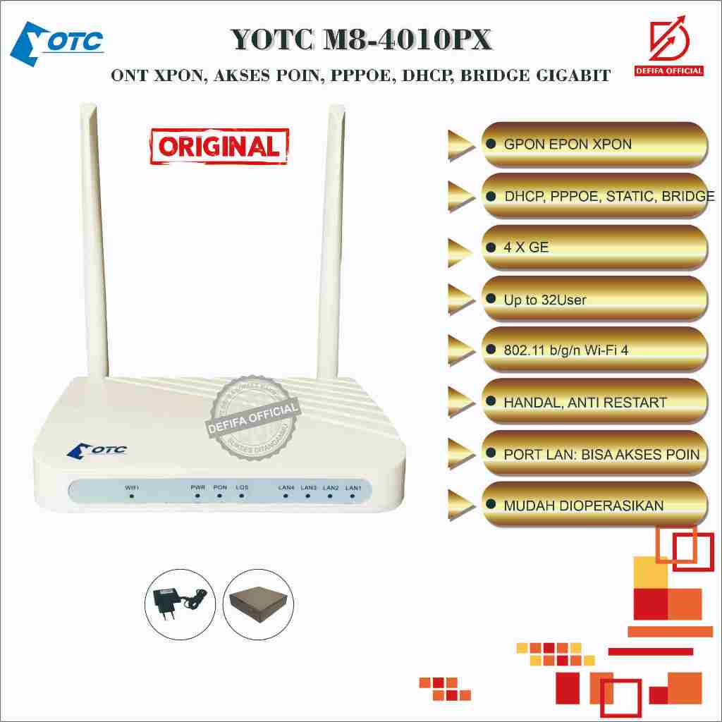 YOTC M8-4010PX Modem FTTH WIFI Router ONU EPON XPON GPON Gigabit ...